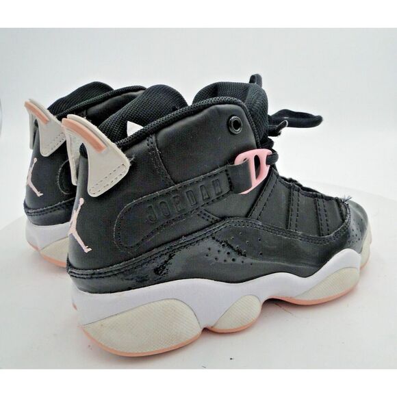 Nike Kid's Air Jordan 6 Rings Shoes Black Arctic Punch Pink 323431-002 Youth 12C - Picture 4 of 7